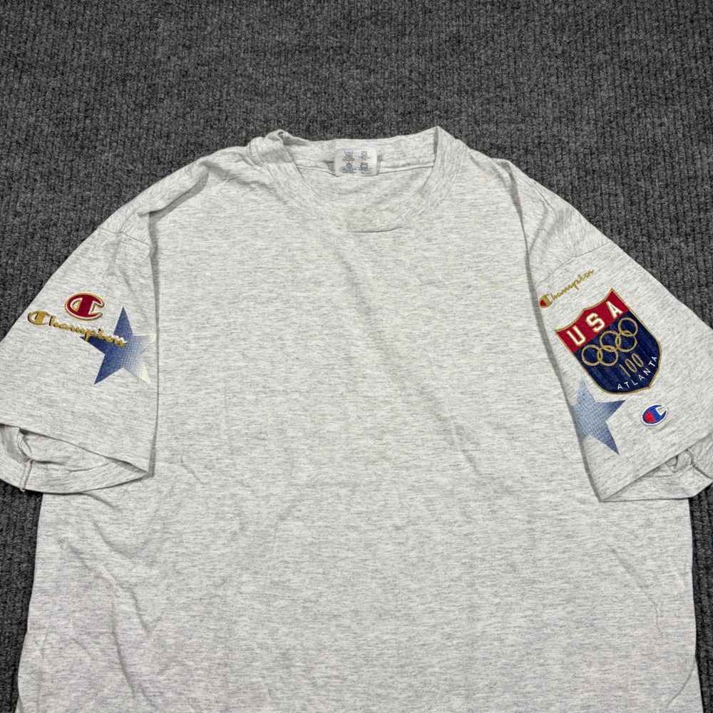 Vintage Champion Shirt Mens L 1996 Atlanta Olympic Games USA Gray USA